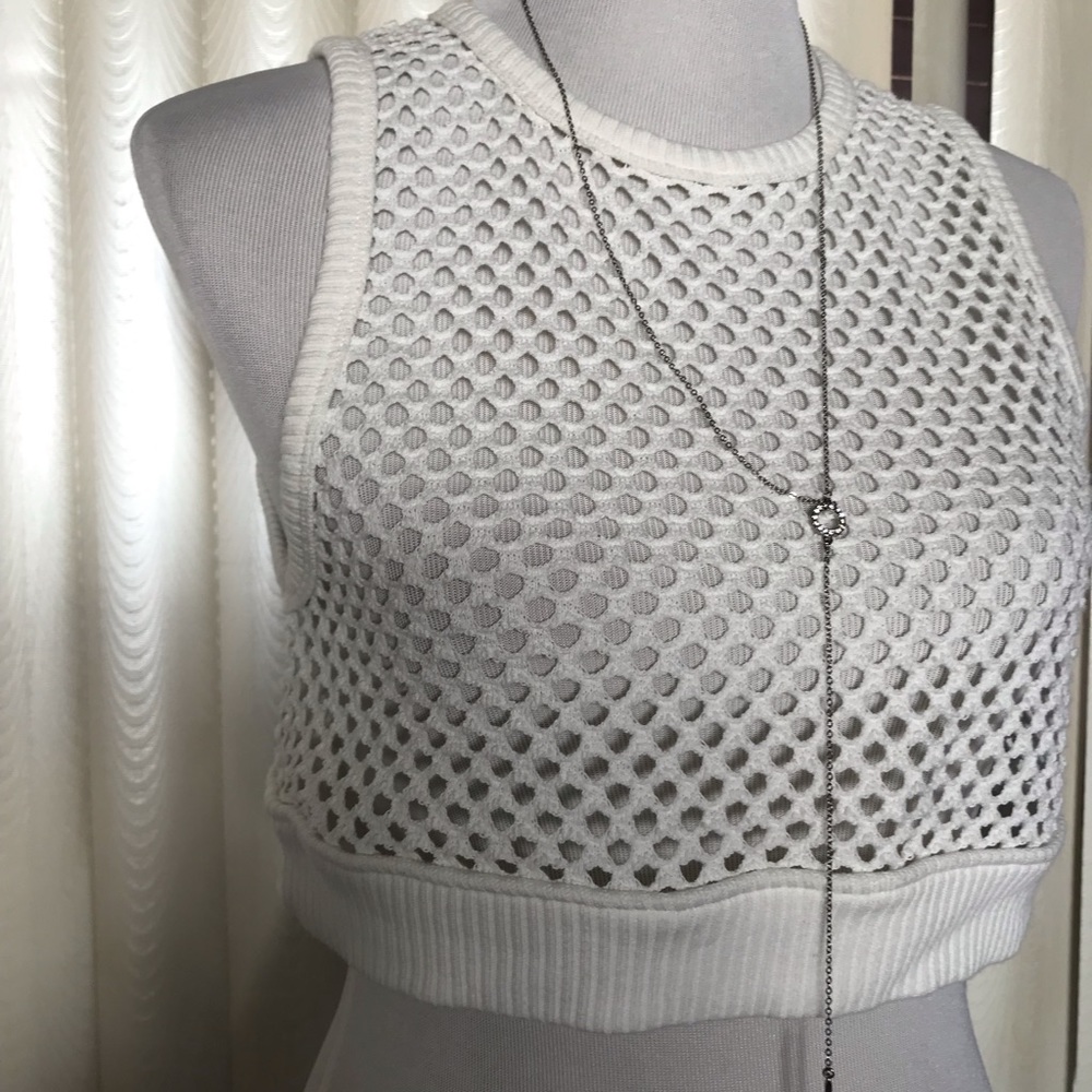 Jeans jacket and Zara crop tops. Small